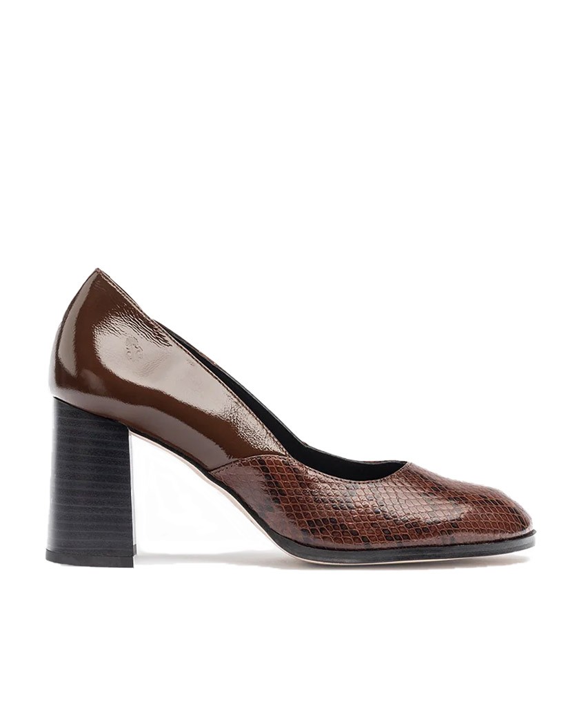 Yokono Loir-004 brown women's pumps