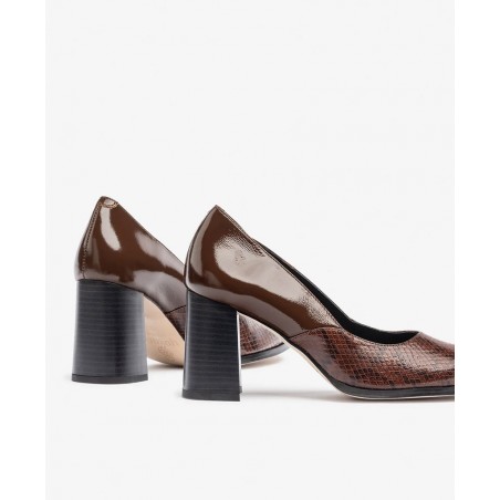 Yokono Loir-004 brown women's pumps