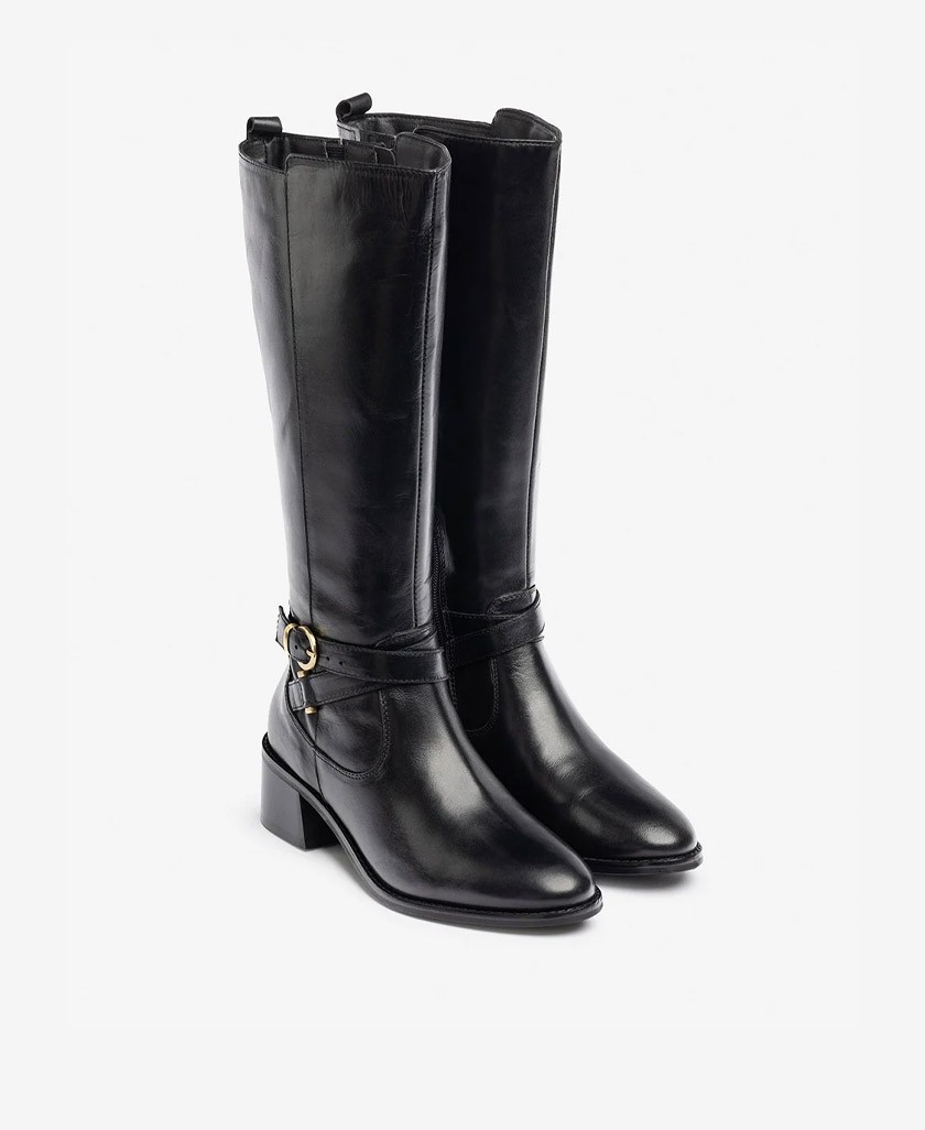 Yokono Lop-406 low-heeled leather boots