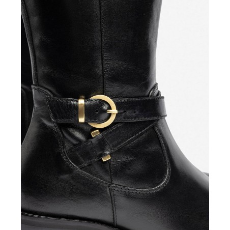 Yokono Lop-406 low-heeled leather boots