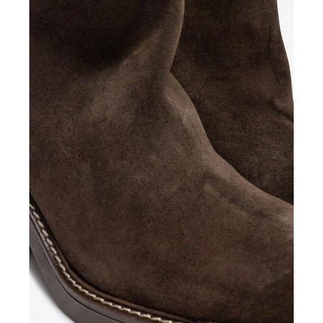 Botines para mujer en color marron Caracteristicas con cremallera tacon 5 cm zapato de estilo casual suela de goma exterior pie