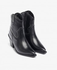 Botines para mujer en color negro Caracteristicas con cremallera tacon 5 cm zapato de estilo casual suela de goma exterior piel