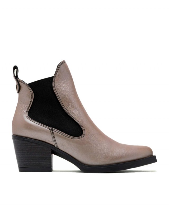 Botines para mujer en color metalizado Caracteristicas con cremallera tacon 4 cm zapato de estilo casual suela de goma termopla