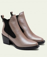 Botines para mujer en color metalizado Caracteristicas con cremallera tacon 4 cm zapato de estilo casual suela de goma termopla