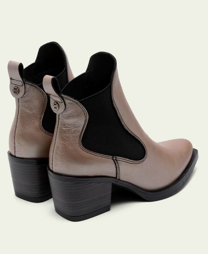 Botines para mujer en color metalizado Caracteristicas con cremallera tacon 4 cm zapato de estilo casual suela de goma termopla