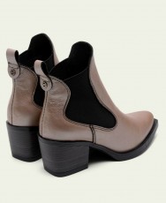 Botines para mujer en color metalizado Caracteristicas con cremallera tacon 4 cm zapato de estilo casual suela de goma termopla