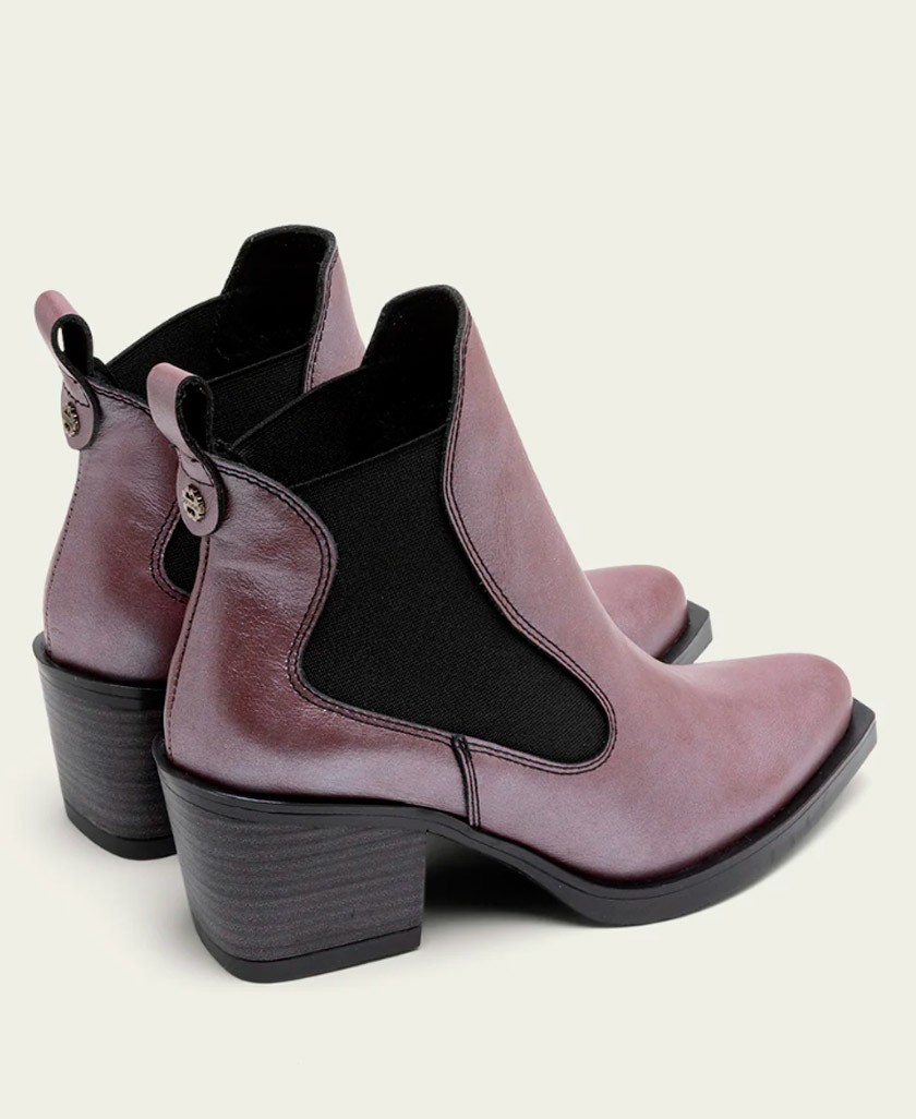 Burgundy elastic ankle boots Porronet Fanny 4750