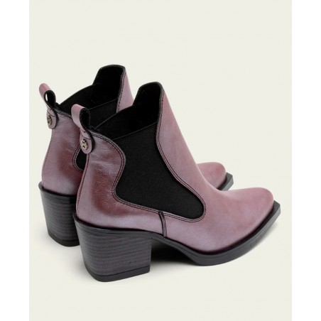 Burgundy elastic ankle boots Porronet Fanny 4750