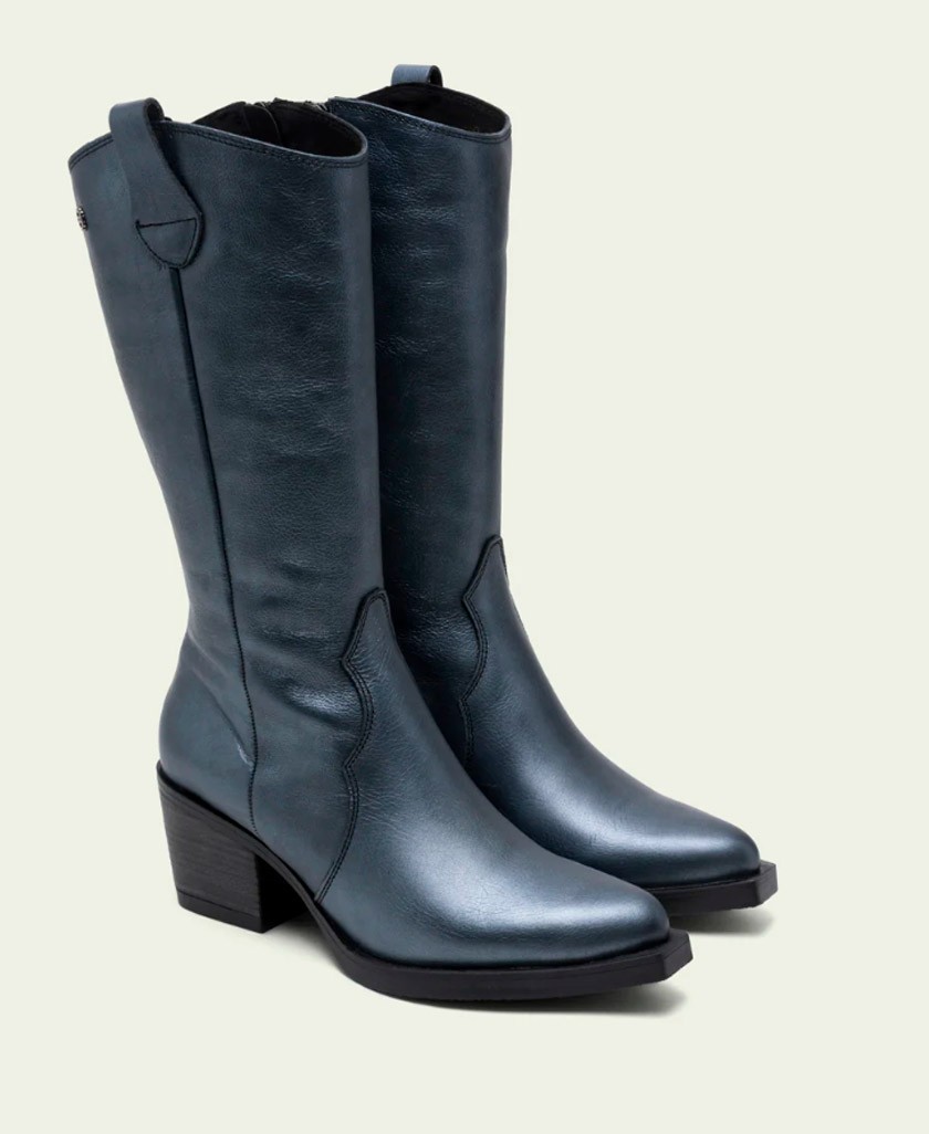 Botas cowboy azul metalizado Porronet Fabila 4754