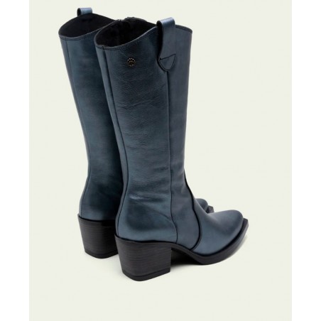 Botas cowboy azul metalizado Porronet Fabila 4754