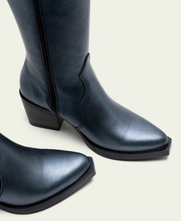 Botas cowboy azul metalizado Porronet Fabila 4754