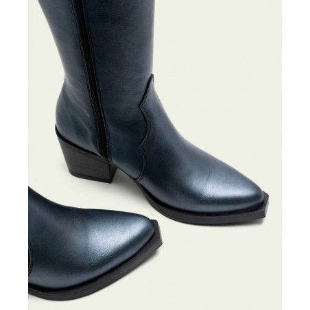 Botas cowboy azul metalizado Porronet Fabila 4754