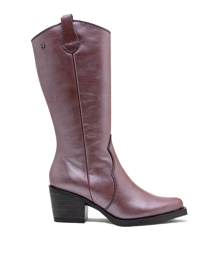 Botas burdeos metalizado Porronet Fabila 4754