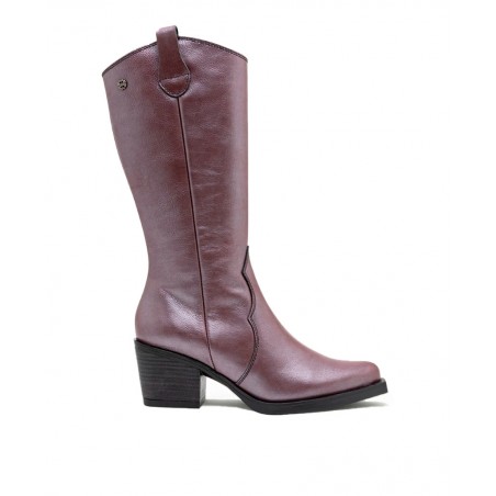 Botas burdeos metalizado Porronet Fabila 4754