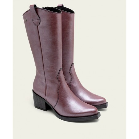 Botas burdeos metalizado Porronet Fabila 4754