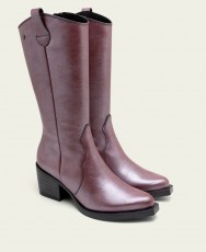 Botas burdeos metalizado Porronet Fabila 4754