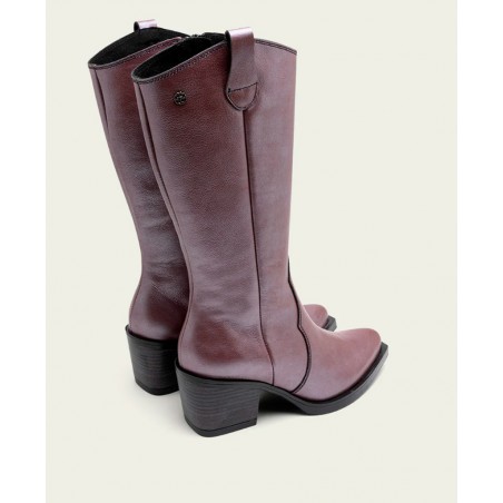 Botas burdeos metalizado Porronet Fabila 4754
