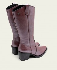 Botas burdeos metalizado Porronet Fabila 4754