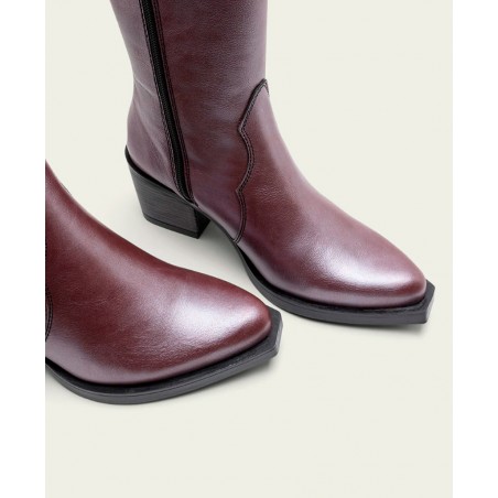 Botas burdeos metalizado Porronet Fabila 4754