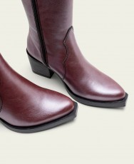 Botas burdeos metalizado Porronet Fabila 4754