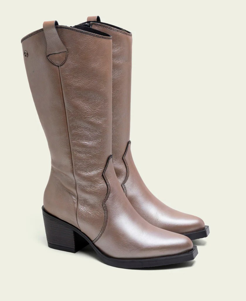 Botas cowboy color platino Porronet Fabila 4754