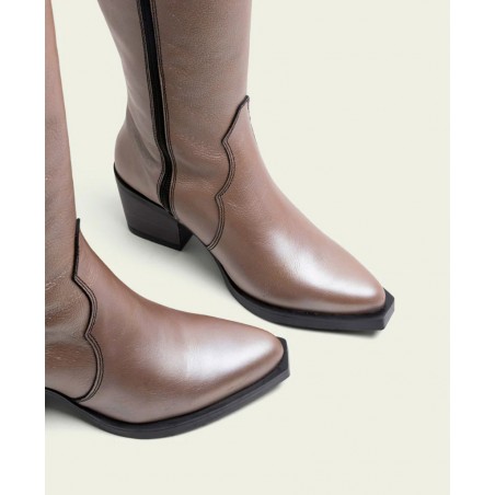 Botas cowboy color platino Porronet Fabila 4754