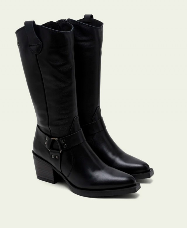 Porronet Fiona 4756 women's black high boots
