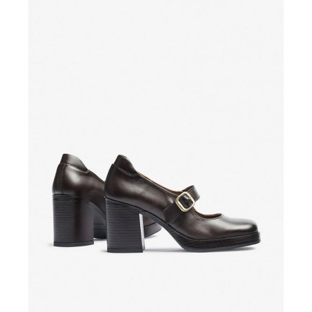 Zapato de tacón marrón de mujer Yokono Kolin-010