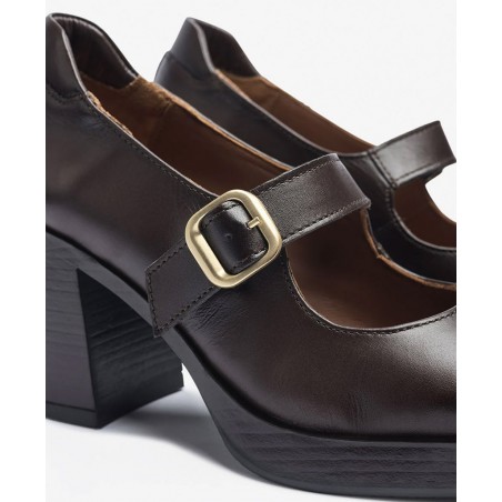 Zapato de tacón marrón de mujer Yokono Kolin-010