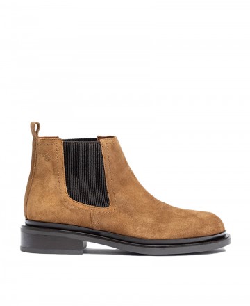 Yokono Lei-002 camel leather ankle boots