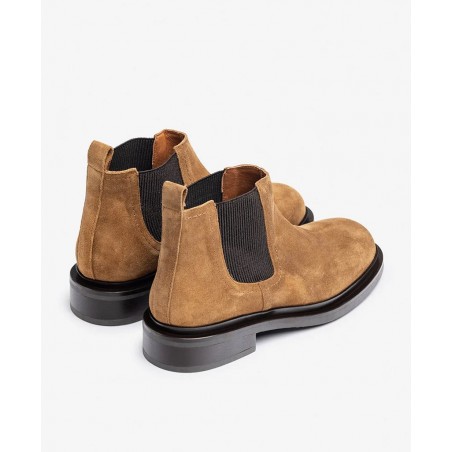 Yokono Lei-002 camel leather ankle boots