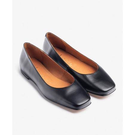 Yokono Lenna-104 square toe ballerina flats