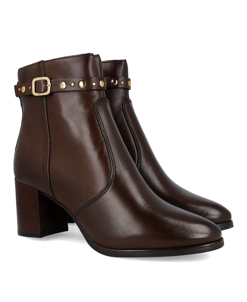 Elegant Catchalot 4158 leather ankle boots