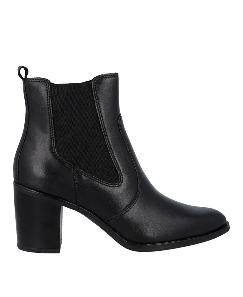 Catchalot 1464 black Chelsea heeled ankle boots