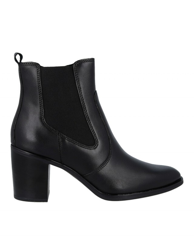 Catchalot 1464 black Chelsea heeled ankle boots