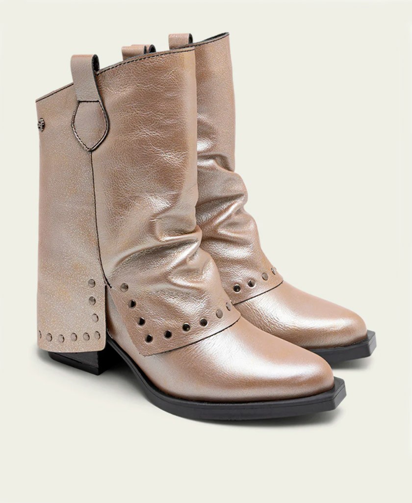 Botines cowboy platino Porronet Faith 4759