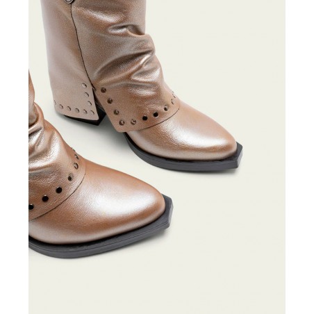 Botines cowboy platino Porronet Faith 4759