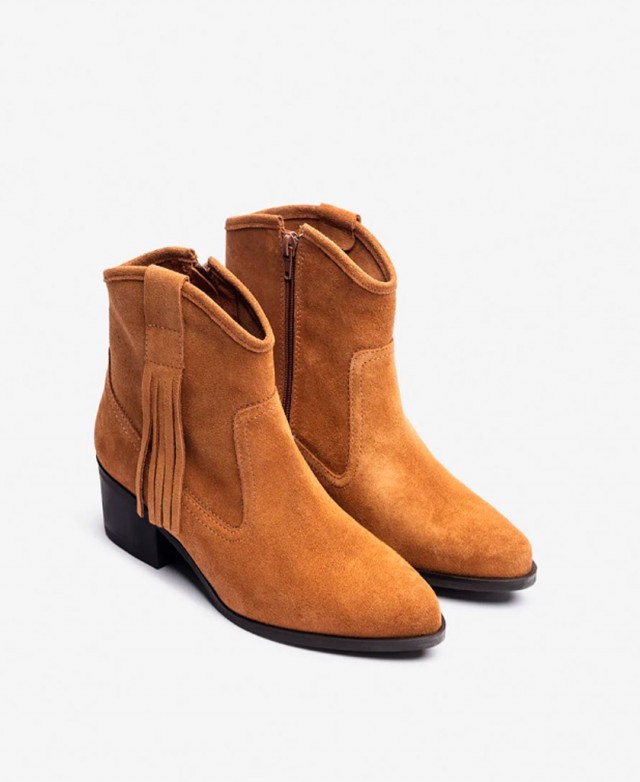 Botines cowboy con flecos Yokono Laila-002