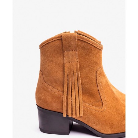 Botines cowboy con flecos Yokono Laila-002
