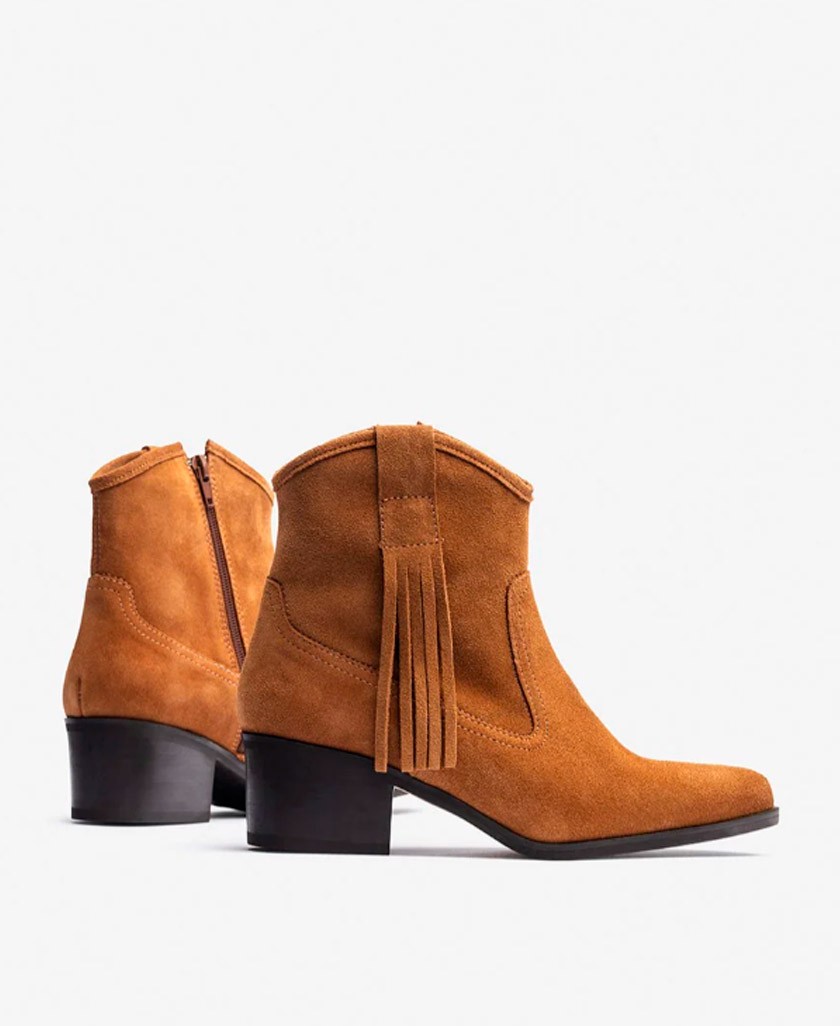 Botines cowboy con flecos Yokono Laila-002
