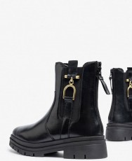 Botines plano con detalle dorado Yokono Lan-310