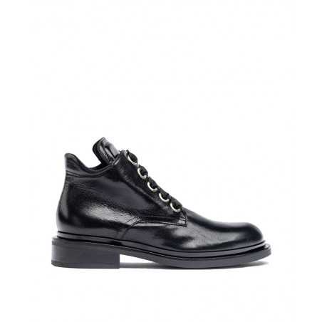 Yokono Lei-006 black lace-up ankle boots