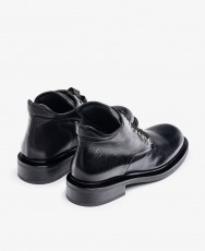 Yokono Lei-006 black lace-up ankle boots