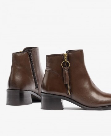 Yokono Lop-409 brown women's ankle boots