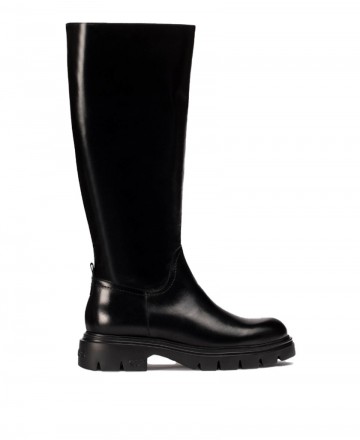 Wonders Bones A-4304 black leather high boots