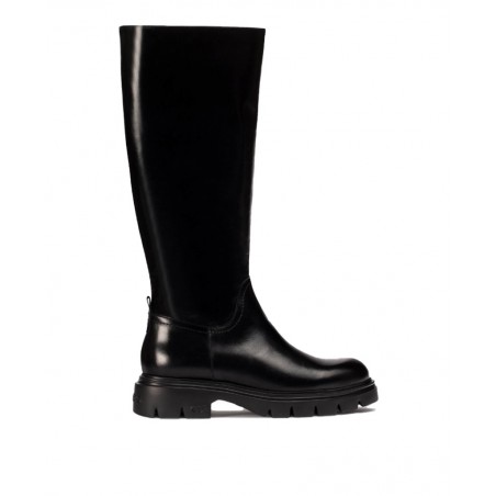 Wonders Bones A-4304 black leather high boots