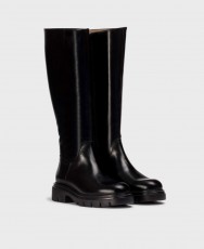 Wonders Bones A-4304 black leather high boots