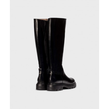 Wonders Bones A-4304 black leather high boots