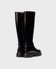 Wonders Bones A-4304 black leather high boots