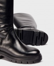 Wonders Bones A-4304 black leather high boots